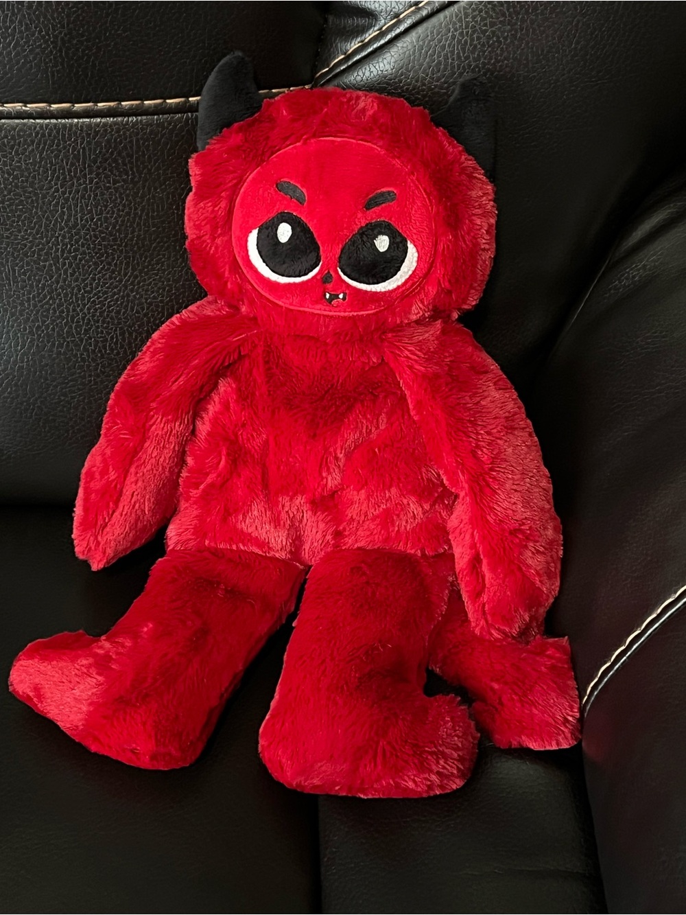 Red Devil Plush Monster Stuffed Weighted Cuddly Companion
